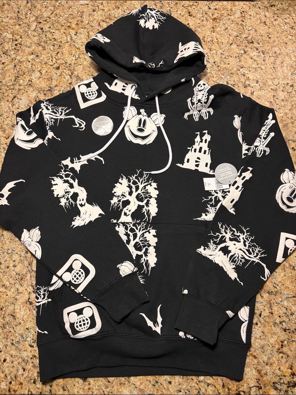 Disney Parks Halloween Glow-in-the-Dark Pullover Hoodie - XS